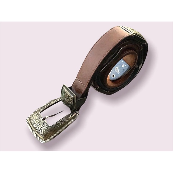 Boho Leather Belt Women’s Retro Designer Panel Link Floral Multicolour Brighton - Picture 8 of 12
